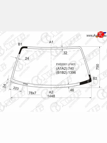 Стекло лобовое Toyota RAV4 (XA10) 94-00 XYG FW02001 LFW/X