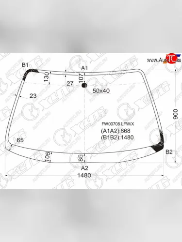 Стекло лобовое HONDA PRELUDE 91-96 XYG FW00708 LFW/X