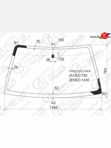 Стекло лобовое Suzuki Escudo 97-05  Grand Vitara 97-05  Chevrolet Tracker 97-05  Mazda Proceed Le XYG FW02105 LFW/X