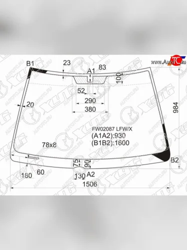 Стекло лобовое Lexus RX 97-03 XYG FW02087 LFW/X