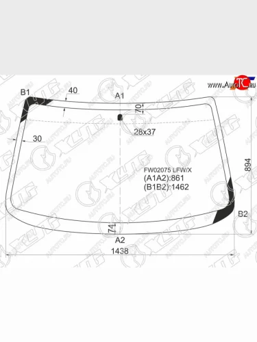Стекло лобовое Daewoo Leganza 97-02 XYG FW02075 LFW/X