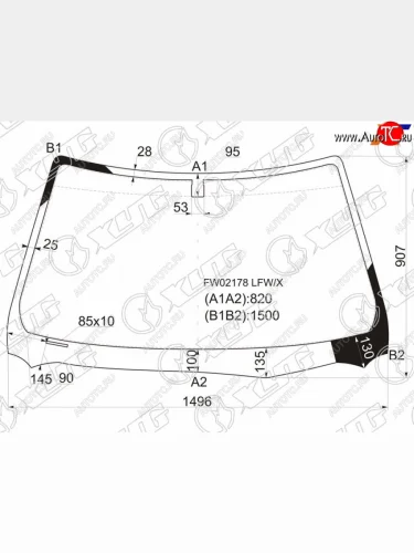Стекло лобовое Lexus ES 96-01 XYG FW02178 LFW/X