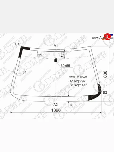 Стекло лобовое Isuzu VehiCross 97-00                                                                 XYG FW02125 LFW/X