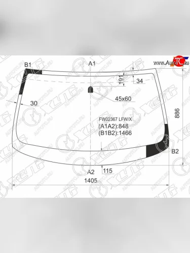 Стекло лобовое Infiniti G35 02-07  Nissan Skyline 01-07 XYG FW02367 LFW/X