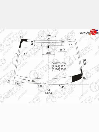 Стекло лобовое Mazda 6 02-08 XYG FW02308 LFW/X