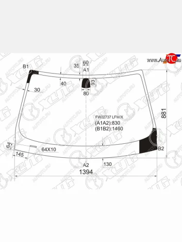 Стекло лобовое BMW 3-Series 05-14 XYG FW02737 LFW/X
