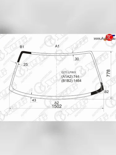 Стекло лобовое Mazda 626 87-97  Capella 87-97 XYG G211 LFW/X