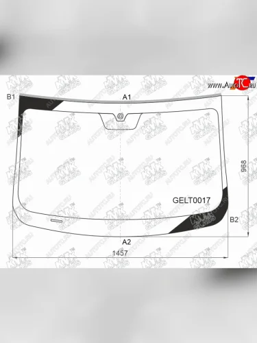 Стекло лобовое KMK (зеленое) Geely Coolray SX11 дорестайлинг (2018-2023)