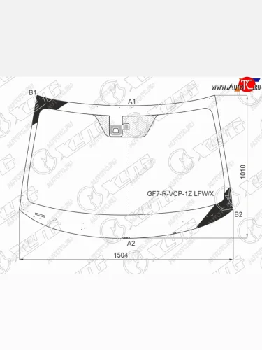 Стекло лобовое (Камера) Mitsubishi Outlander 14-15 XYG GF7-R-VCP-1Z LFW/X