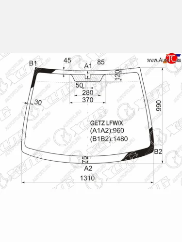 Стекло лобовое Hyundai Getz 02-11  Click 02-11 XYG GETZ LFW/X