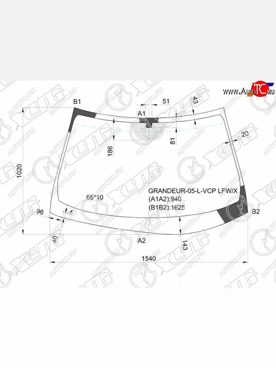 Стекло лобовое Hyundai Azera 05-11  Grandeur 05-11 XYG GRANDEUR-05-L-VCP LFW/X  в Керчи Республика Крым