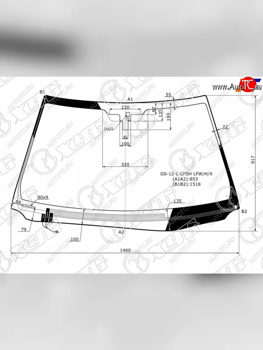 Стекло лобовое (Обогрев щеток Датчик дождя) Lexus GS 11-20  GS F 15- XYG GS-12-L-CPSH LFW/H/X  в Керчи Республика Крым