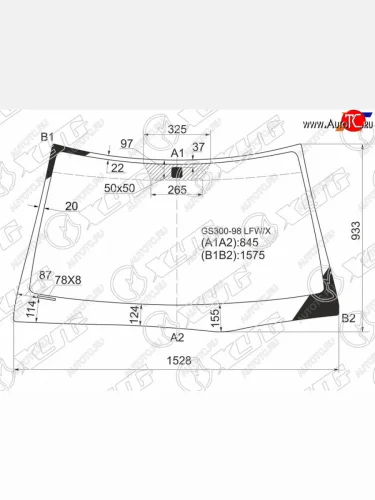Стекло лобовое Lexus GS 97-04 XYG GS300-98 LFW/X