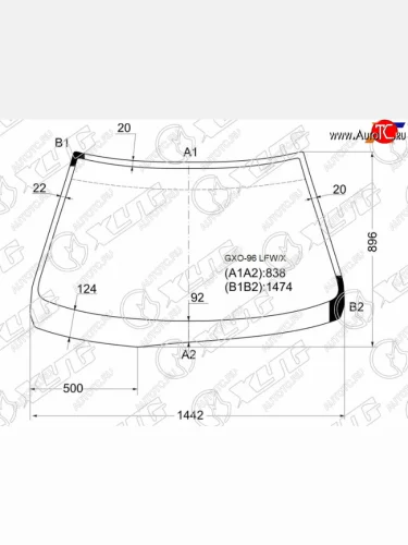 Стекло лобовое Toyota Cresta (X100) 96-01 XYG GXO-96 LFW/X