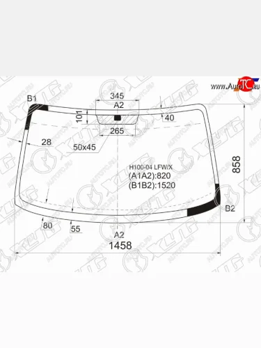 Стекло лобовое Hyundai Porter 04- XYG H100-04 LFW/X