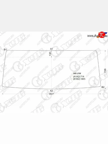 Стекло лобовое (широкая кабина) Dongfeng 1062 05-  1064 05-19  1074 05-19  1091 05-19  Nissan At XYG H45 LFW