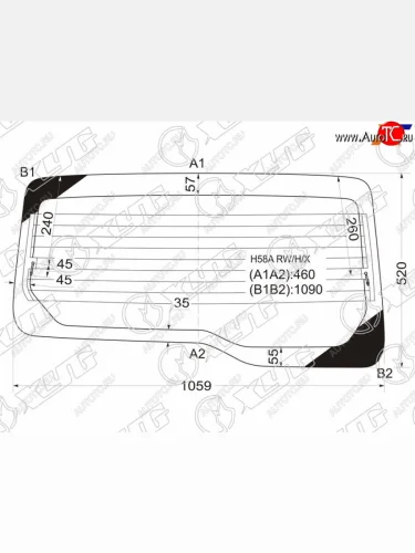 Стекло заднее (Цвет зеленый Обогрев) Mitsubishi Pajero Mini 98-12 XYG H58A RW/H/X
