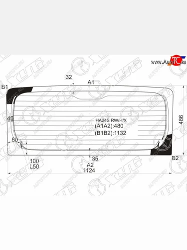 Стекло заднее (Цвет зеленый Обогрев) Mazda Carol 04-09  Nissan Pino 07-10  Suzuki Alto 04-09 XYG HA24S RW/H/X