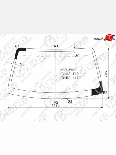 Стекло лобовое Nissan Laurel 93-97 XYG HC34 LFW/X
