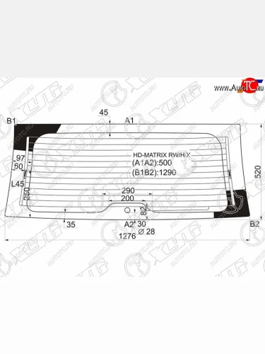 Стекло заднее (Цвет зеленый Обогрев) Hyundai Lavita 01-07  Matrix 01-10 XYG HD-MATRIX RW/H/X