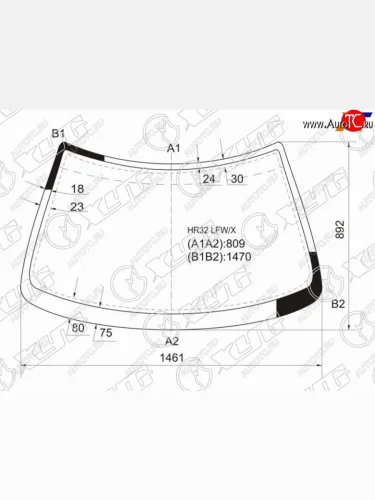Стекло лобовое Nissan Skyline 89-93  Skyline GT-R 89-94 XYG HR32 LFW/X