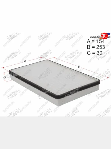 Фильтр салона LADA GRANTA 11-KALINA 04-                                                             HOSU HSCF0024