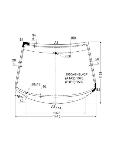 Стекло лобовое FORD GALAXY 95-06VOLKSWAGEN SHARAN 95-09                                             FUYAO 3550AGNBLV2P