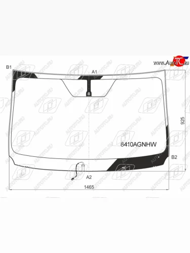 Стекло лобовое (обогрев щеток, молдинг) FUYAO (зеленое) Toyota RAV4 XA40 5 дв. рестайлинг (2015-2019)