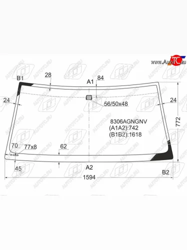 Стекло лобовое TOYOTA LAND CRUISER J100/LEXUS LX470 98-07 FUYAO 8306AGNGNV, 8306agngnv FUYAO 8306AGNGNV