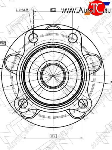 Ступичный узел перед SUBARU FORESTER SH,SJ  IMPREZA GH  LEGACY BP,BL,BM,BR                         NTN HUB213T-4
