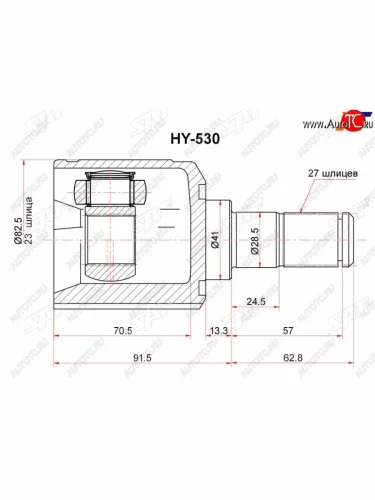 Шрус внутренний KIA CEED 06-12 SAT HY-530