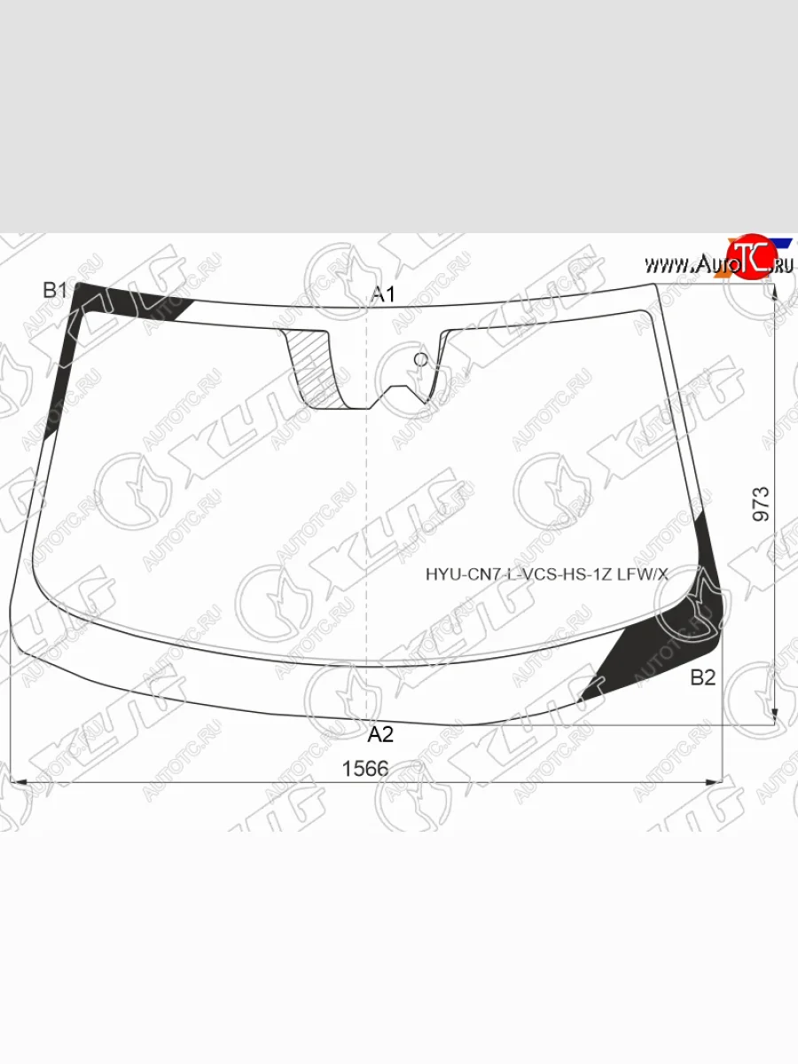 Стекло лобовое (камера, датчик дождя) XYG Hyundai Elantra CN7 (2020-2023) (зеленое)  в Керчи Республика Крым