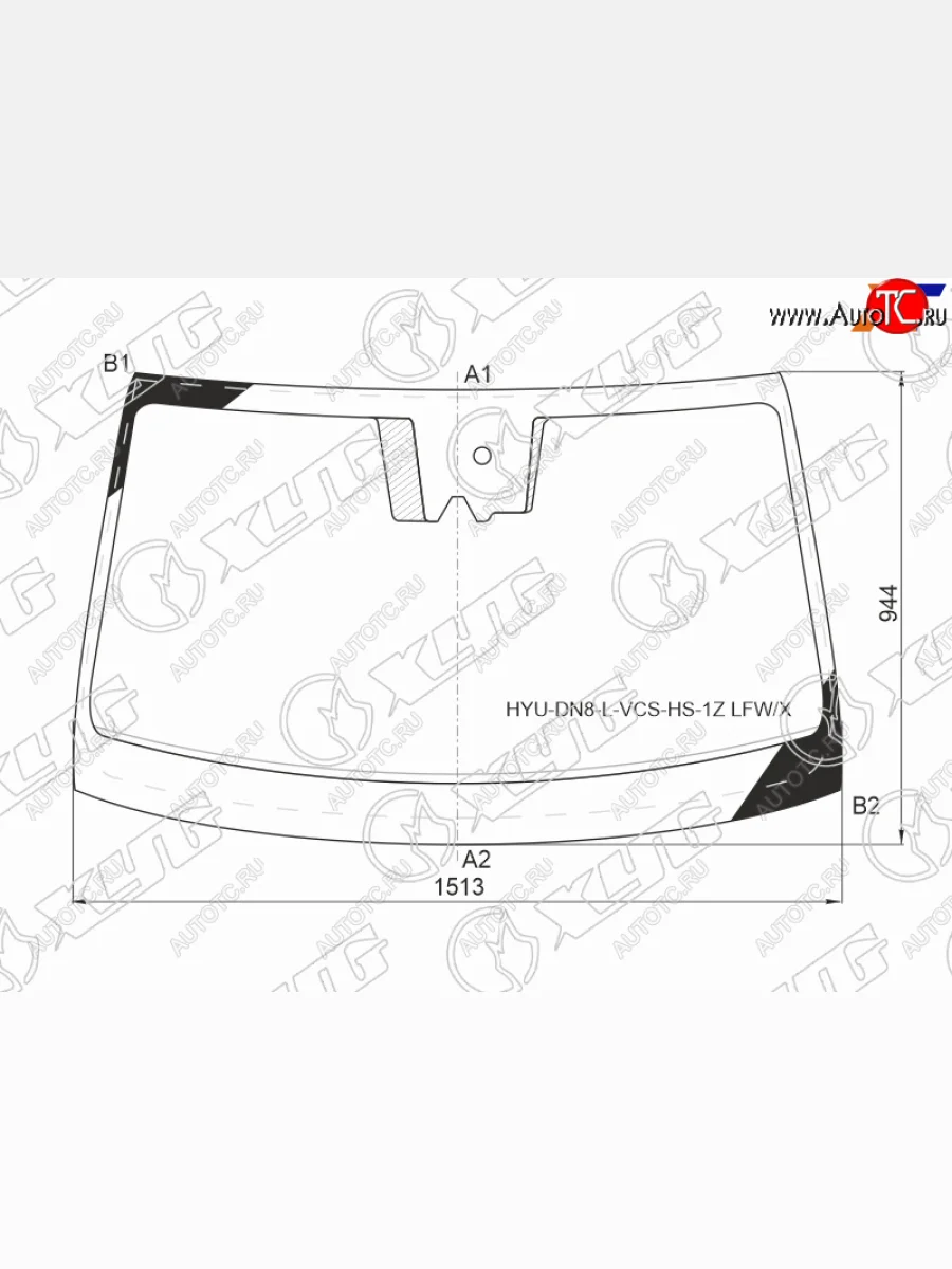 Стекло лобовое (камера, датчик дождя) XYG Hyundai Sonata DN8 (2019-2022) (зеленое)  в Перми Пермском крае
