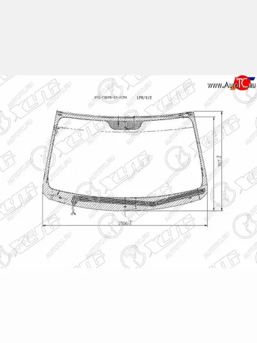 Стекло лобовое (Обогрев щеток) Hyundai Genesis 08-14 XYG HYU-COUPE-09 LFW/H/X