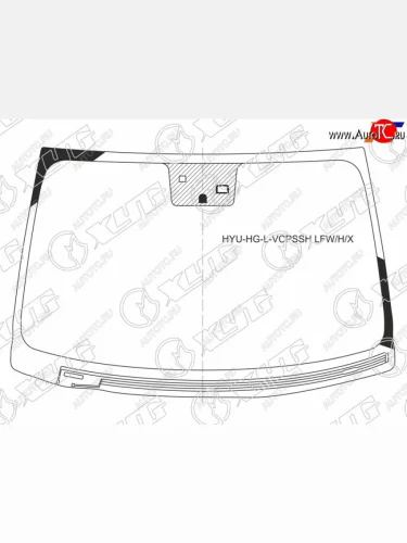 Стекло лобовое (Обогрев щеток Датчик дождя) Hyundai Azera 11-16  Grandeur 11-16 XYG HYU-HG-L-VCPSSH LFW/H/X