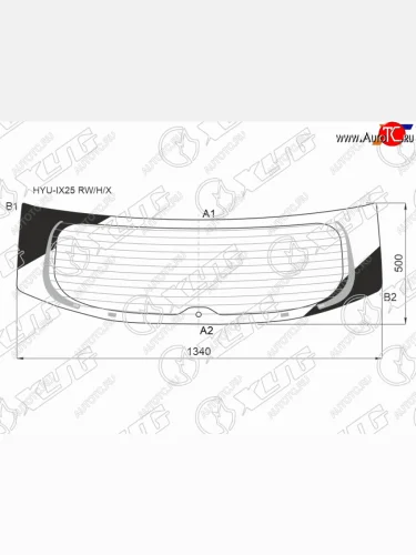 Стекло заднее (Цвет зеленый Обогрев) Hyundai Creta 15-21 XYG HYU-IX25 RW/H/X