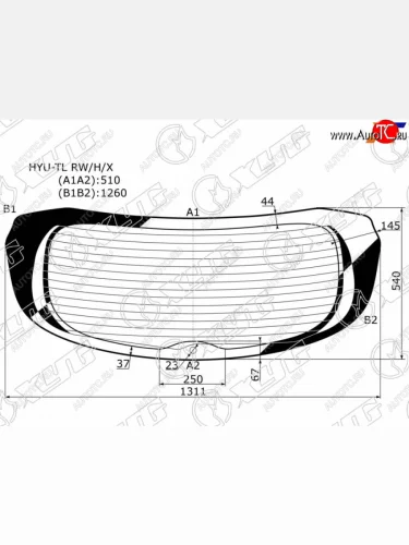 Стекло заднее (Цвет зеленый Обогрев) Hyundai Tucson 15-21 XYG HYU-TL RW/H/X