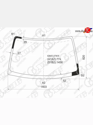 Стекло лобовое Chevrolet Cruze 01-08  Subaru Justy 03-07  Suzuki Ignis 00-07  Swift 00-04 XYG IGNIS LFW/X