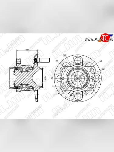 Ступичный узел задн. HYUNDAI SOLARISACCENTKIA RIO ILJIN IJ113043