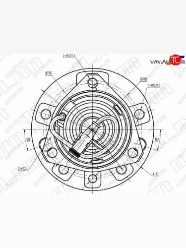 Ступичный узел перед OPEL ASTRA HZAFIRA 05- ILJIN IJ133022