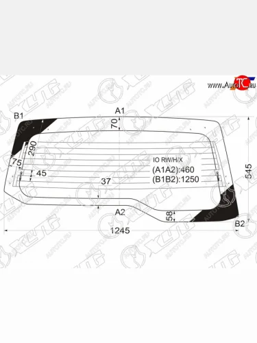 Стекло заднее (Цвет зеленый Обогрев) Mitsubishi Pajero iO 98-07  Pajero Pinin 98-05 XYG IO RW/H/X