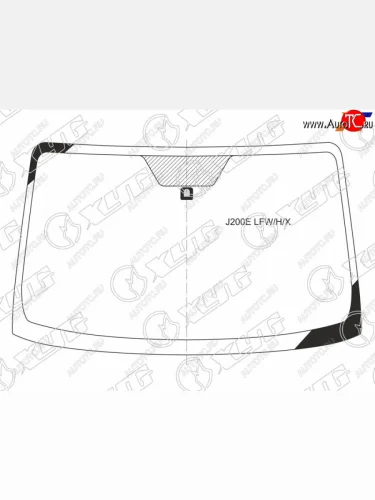 Стекло лобовое (Обогрев щеток) Daihatsu Be-Go 06-16  Terios 06-  Toyota Rush 06-16 XYG J200E LFW/H/X