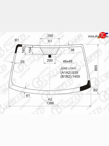 Стекло лобовое Daihatsu Be-Go 06-16  Terios 06-  Toyota Rush 06-16 XYG J200E LFW/X
