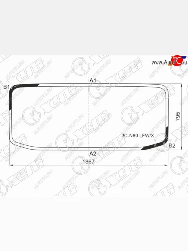 Стекло лобовое Isuzu ELF NPRNQR 06-  JAC N120 14-  N75 14-19  N80 18-  N90 22-  Chevrolet W-se XYG JC-N80 LFW/X