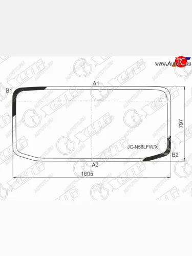 Стекло лобовое JAC N56 14-22  Kamaz 43085 (COMPAS-5) 23- XYG JC-N56 LFW/X