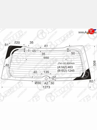 Стекло заднее (Цвет зеленый Обогрев 5D WGN) Mitsubishi Lancer 02-10  Lancer Cedia 00-03 XYG JT41-5D RW/H/X