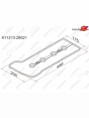 Прокладка клапанной крышки TY 1AZ-FE, 2AZ-FE AZT250, ACV3#4#, ACA2#3#, ACM2#, ACU1#2#3# SAT K11213-28021