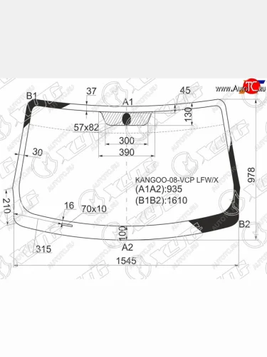 Стекло лобовое Mercedes-Benz Citan 12-19  Renault Kangoo 08-16 XYG KANGOO-08-VCP LFW/X