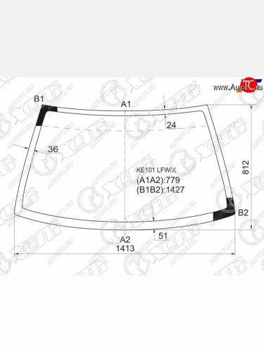 Стекло лобовое Toyota Corolla (E100) 91-02  Sprinter 91-02 XYG KE101 LFW/X