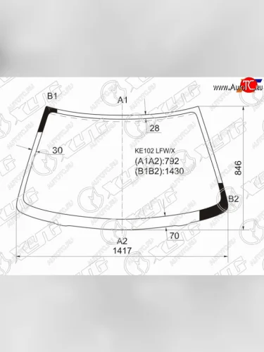 Стекло лобовое Toyota Corolla Levin 91-95  Sprinter Trueno 91-95 XYG KE102 LFW/X